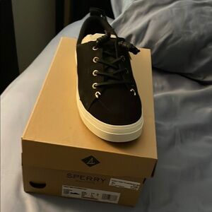 Sperry Black and White Topsiders